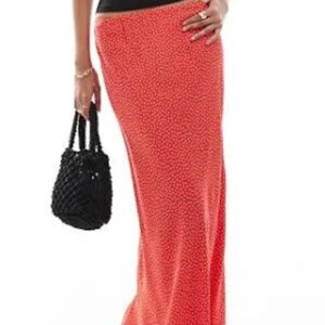 Miss Selfridge Vibrant Red Maxi Skirt